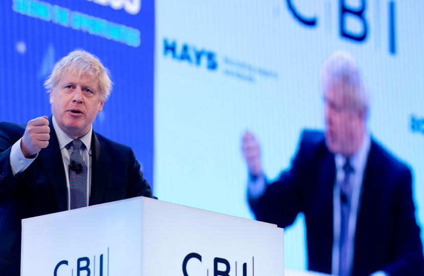 Prime Minister Boris Johnson's CBI Conference speech