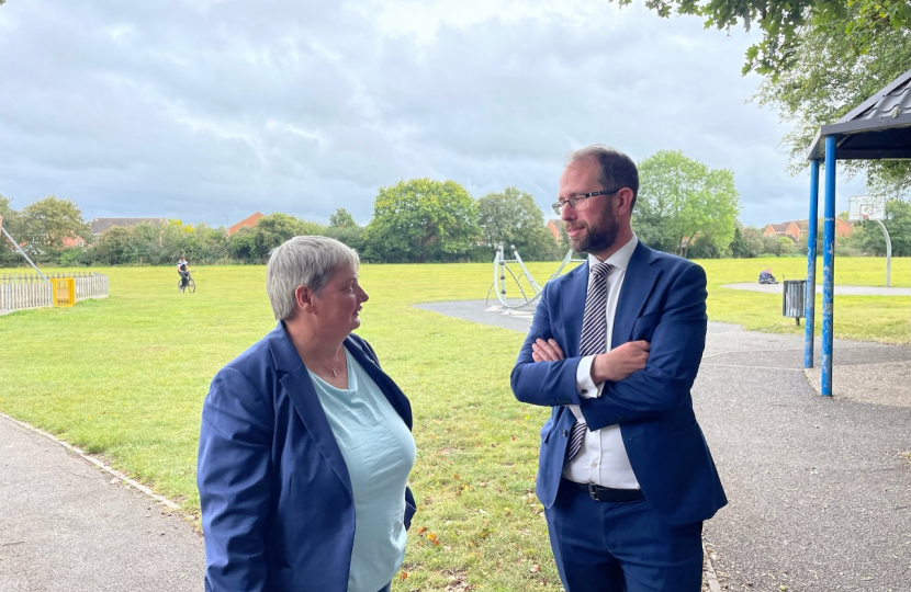 Matthew BArber Police and Crime Commissioner with Pauline