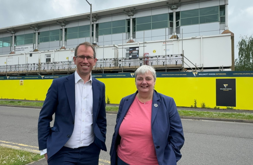 MATT AND PAULINE AT NEW POLICE STATION SITE