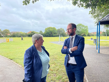 Matthew BArber Police and Crime Commissioner with Pauline