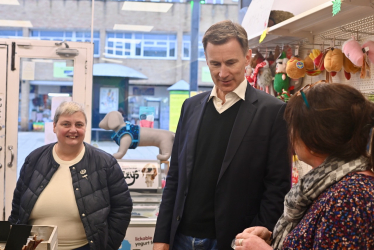 Pauline Jorgensen and Jeremy Hunt in Woodley Pets