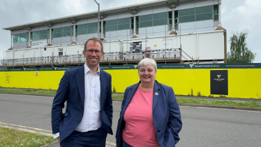 MATT AND PAULINE AT NEW POLICE STATION SITE